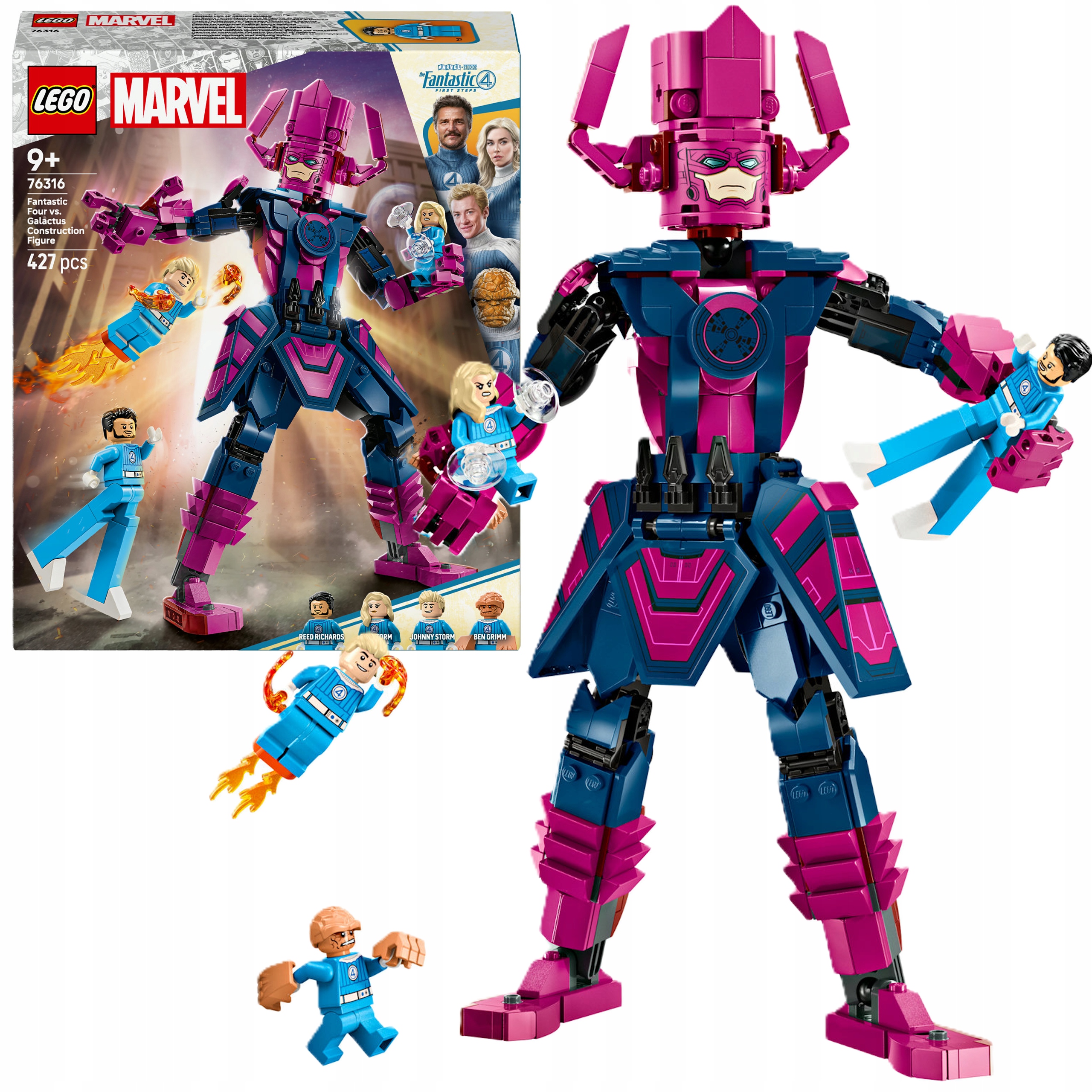 Klocki Lego 76316 Marvel Figurka Fantastycznej Czwórki Kontra Galactus