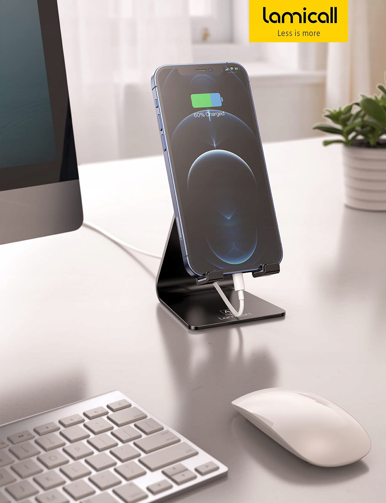 LAMICALL Regulowany Stojak Na Telefon Do iPhone Samsung Smartphone — miniatura 6