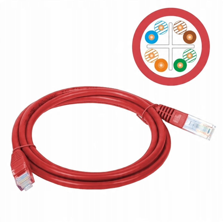 

Alantec Kabel sieciowy Utp kat.6 Lan czerwony 0,5m