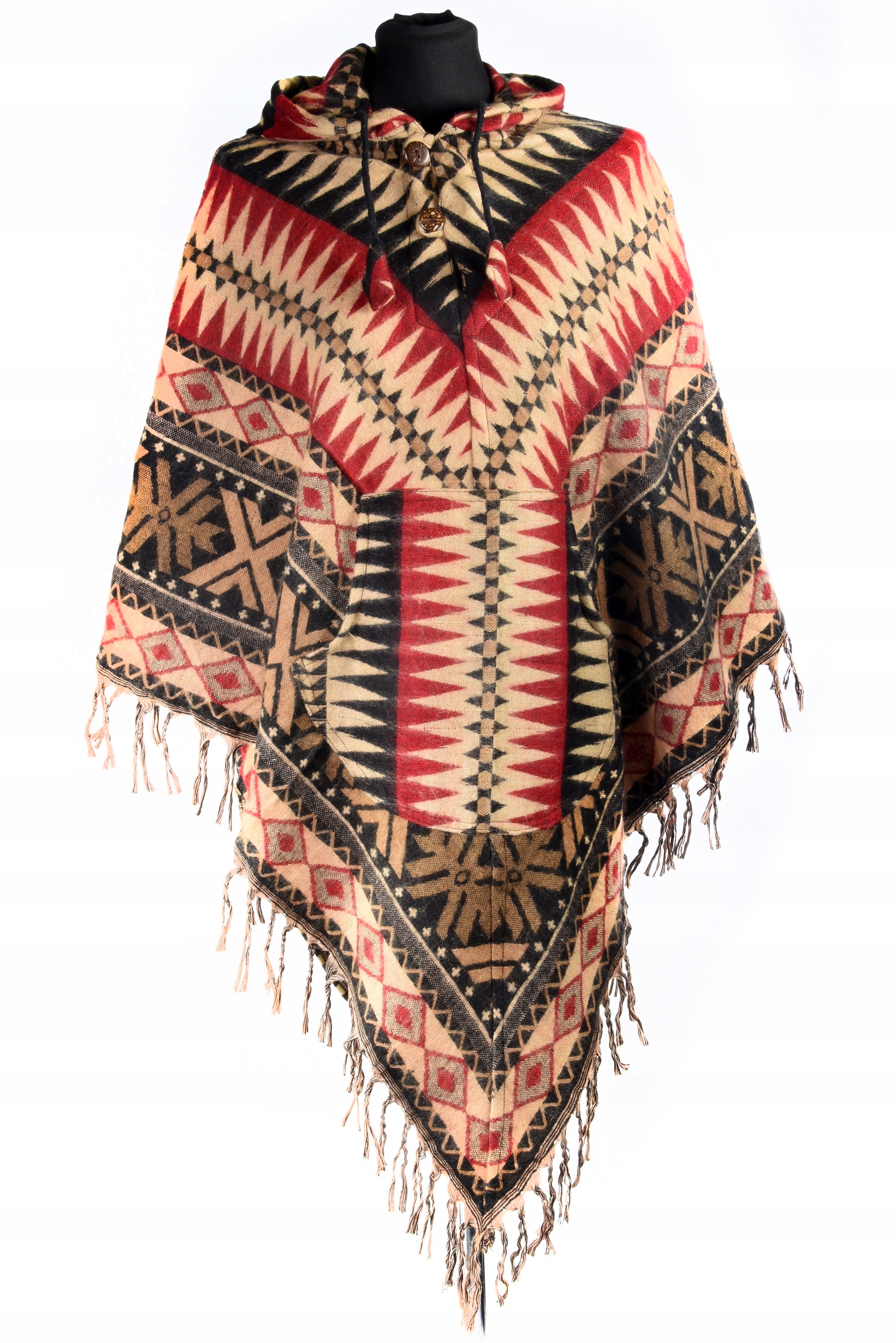 Nepálské trojúhelníkové Pončo Etno indiánské Pled