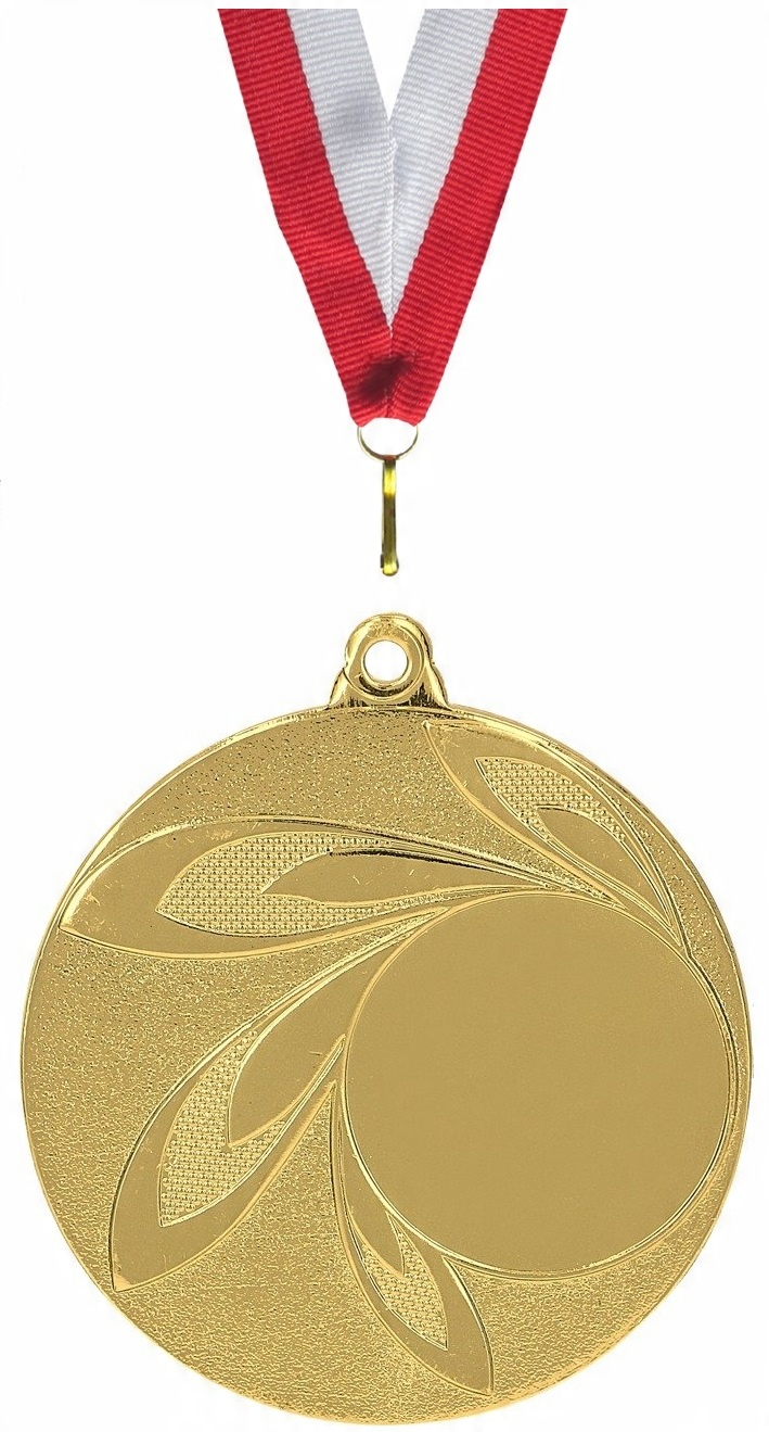 

Złoty Medal z grawerem Nagroda 50mm Wstążka
