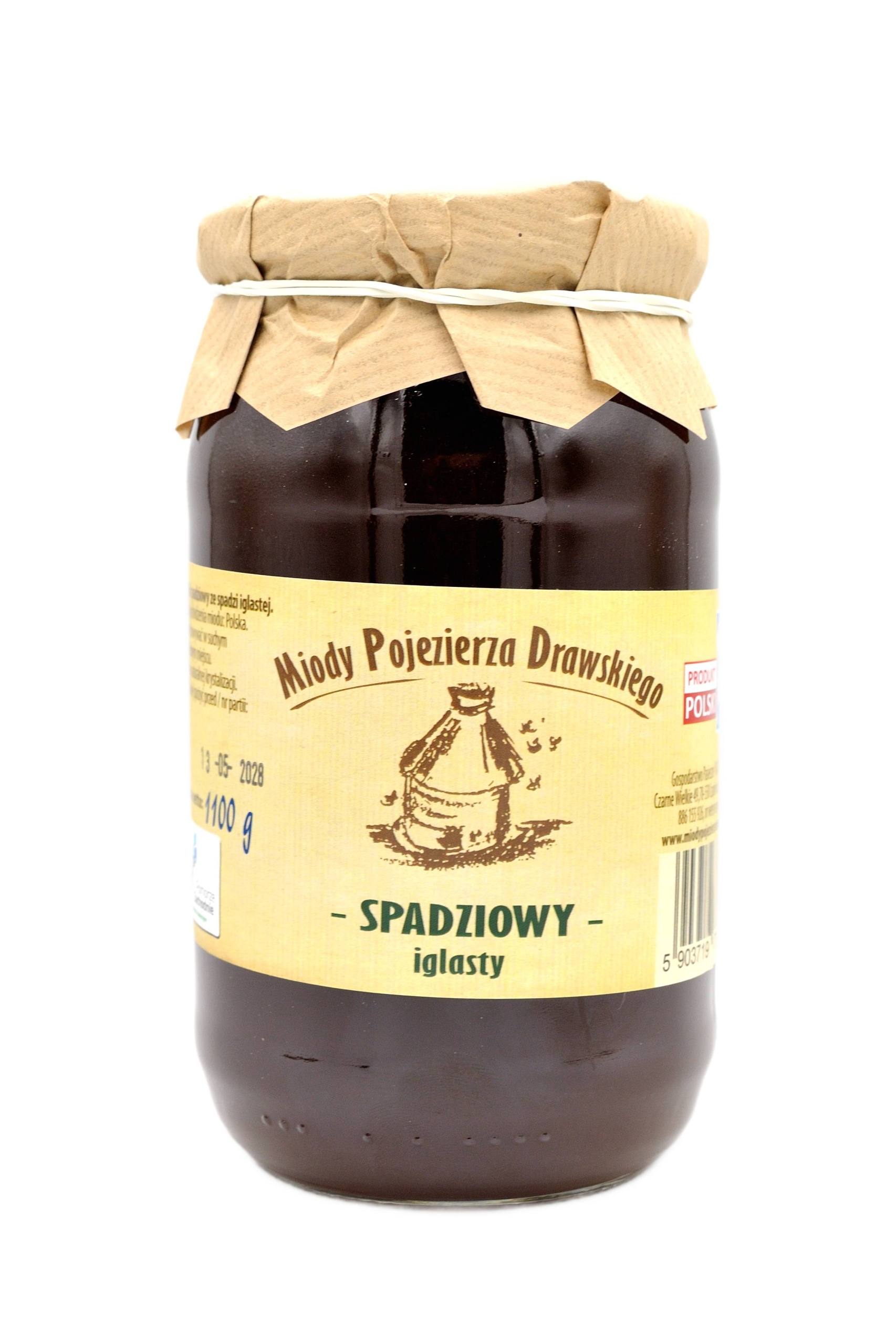 Miód spadziowy iglasty 1100g Poj. Drawskie
