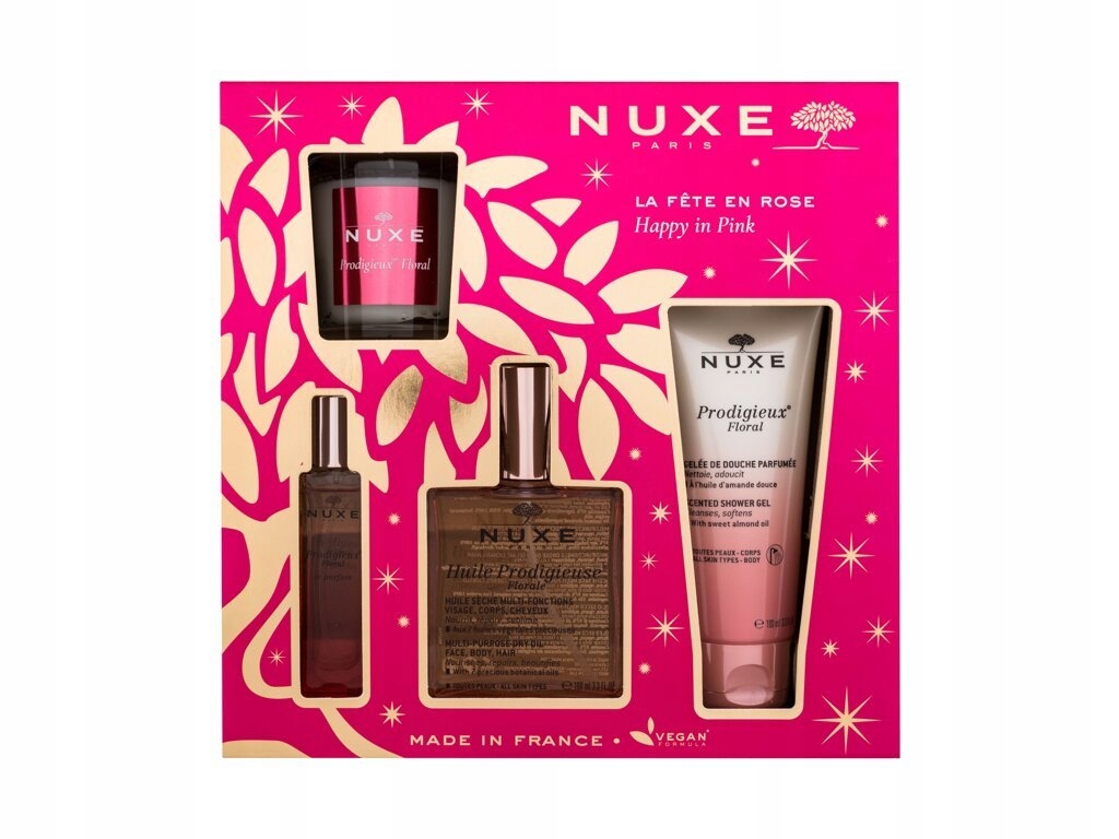 Nuxe Happy In Pink Zestaw 4 produktów Huile Prodigieuse Florale 100 ml