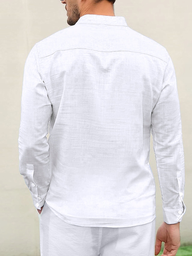 Koszula Męska Stójka Przewiewna Na Lato Rozmiar S