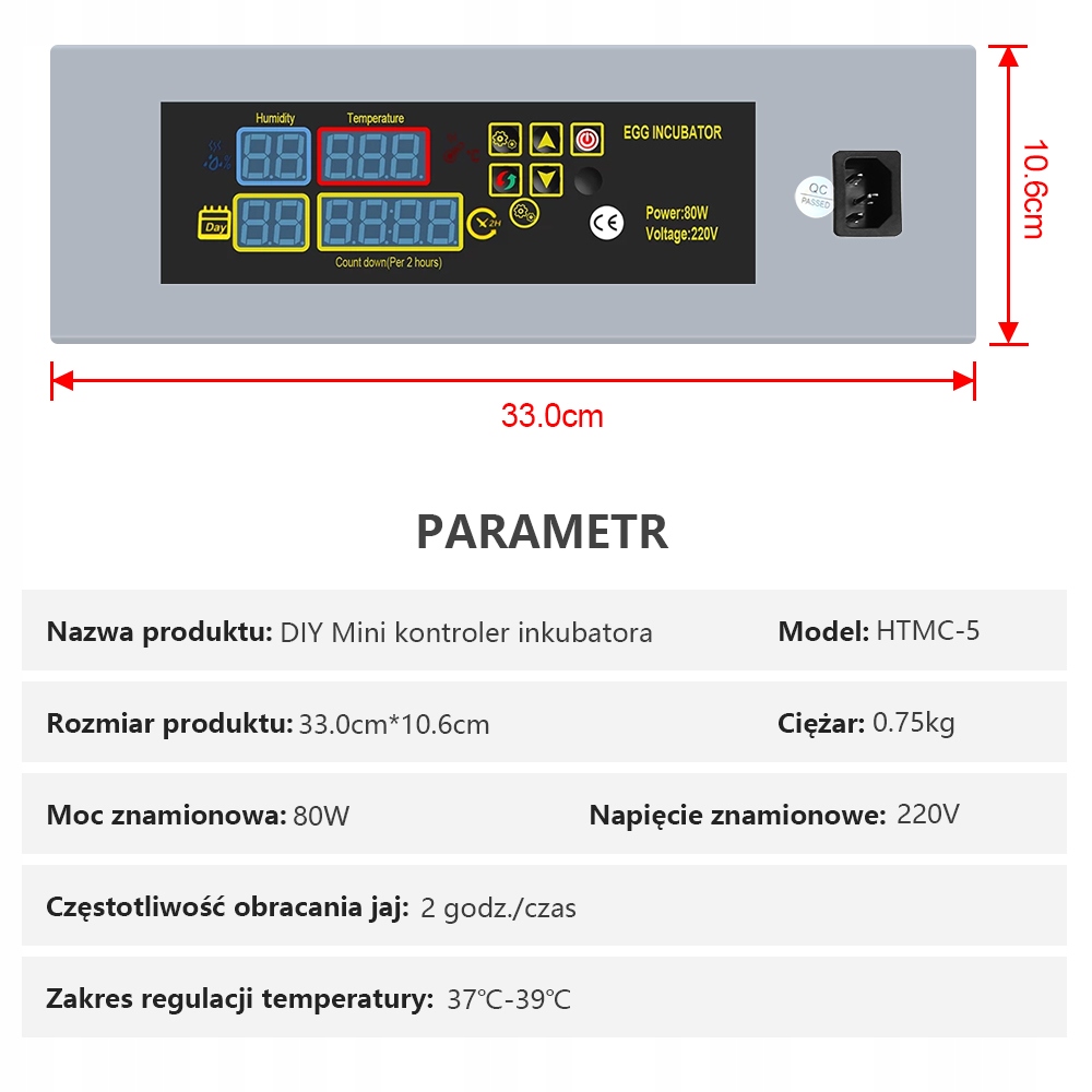 HTMC-5 inkubator jaj kontroler zestaw DIY Mini EAN (GTIN) 657835472290