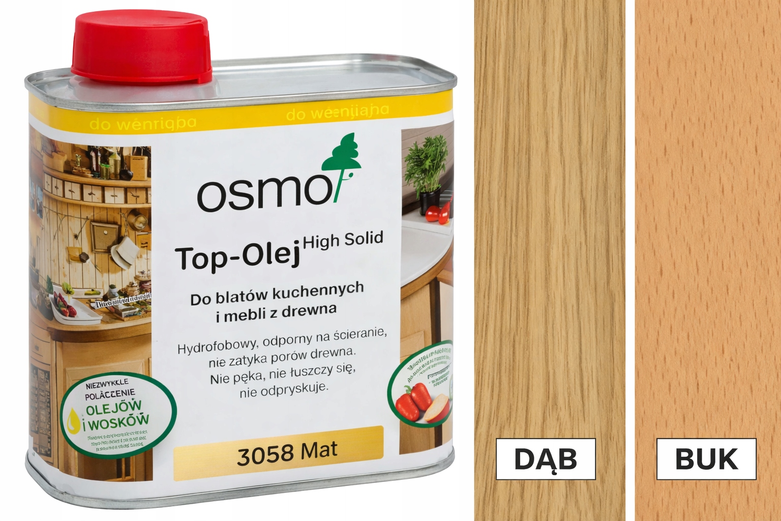 Osmo 3039 Top-Olej Bezbarvý Mat 0,5L olej na kuchyňské pracovní desky a nábytek