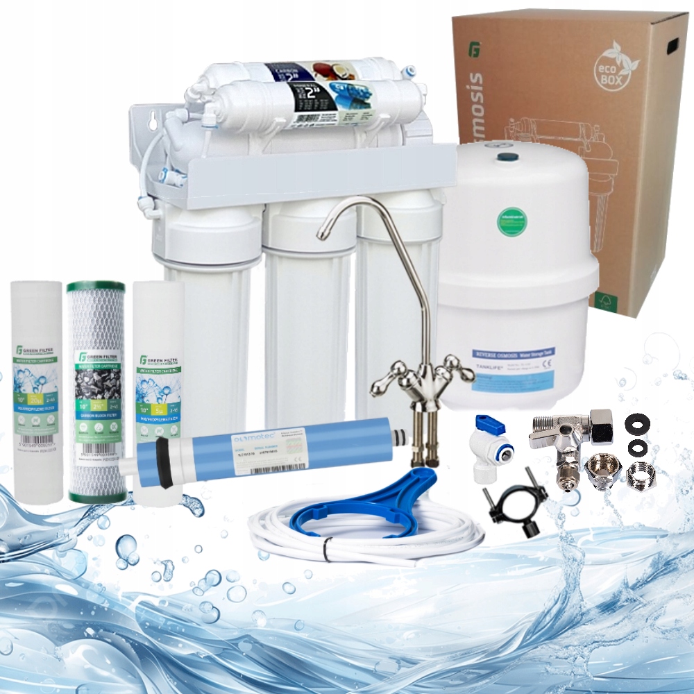 Filtr do wody Green Filter RO6 Odwrócona Osmoza 6 stopni Mineralizator