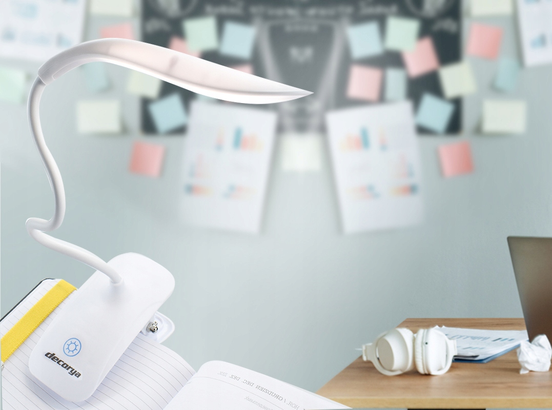 Lampka led przypinana klipsem DOTYKOWA ŚCIEMNIALNA Zasilanie akumulatorowe sieciowe