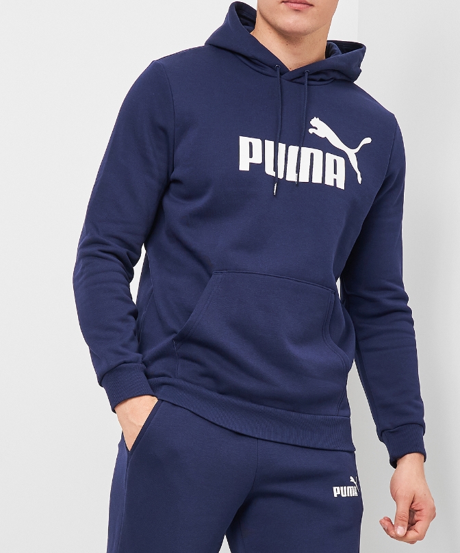3241 Pánská Mikina Puma Klokanka S Kapucí Sportovní Bavlněná Tmavě Modrá XL