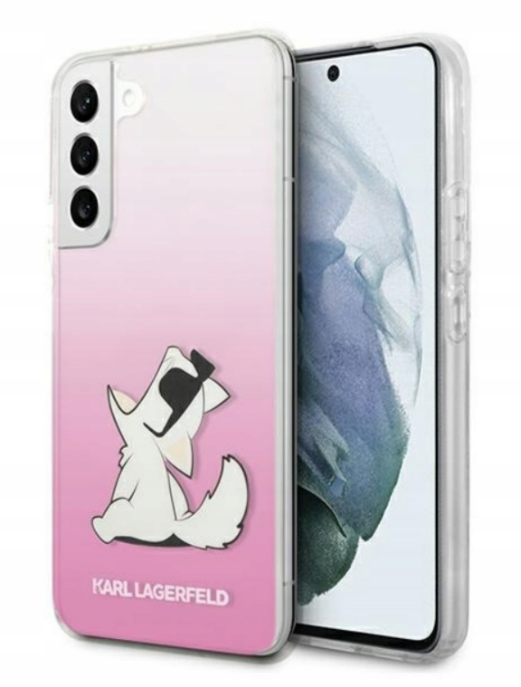 Etui Karl Lagerfeld S22 S901 Hardcase Różowy/pink Choupette Eat
