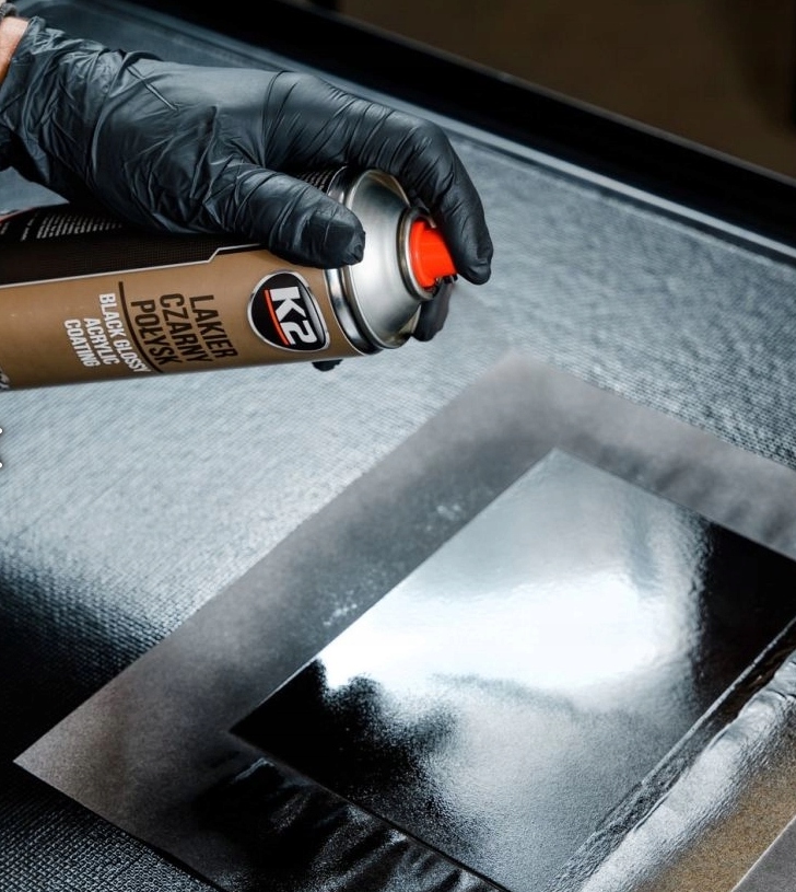 LAKIER CZARNY AKRYLOWY POŁYSK K2 500ML Rodzaj akrylowe