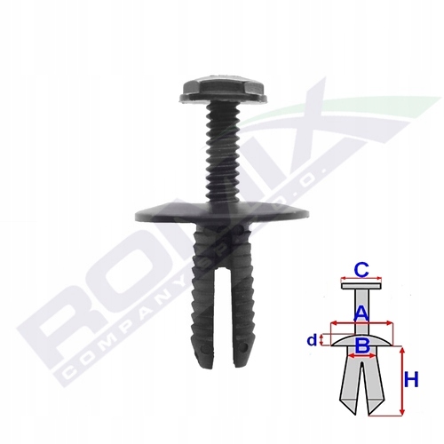

Kołek rozporowy mocowania listew 6,5mm Bmw x10szt