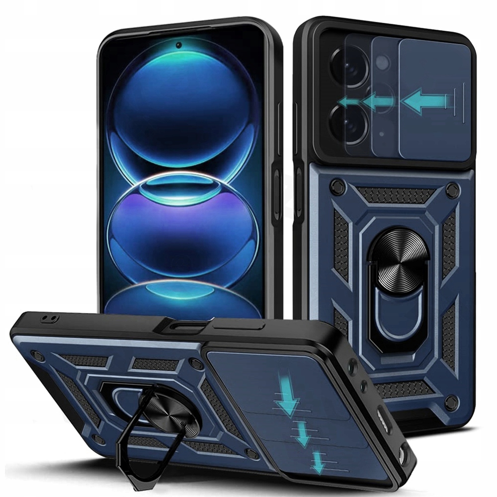 ETUI PANCERNE SLIDE DO XIAOMI REDMI NOTE 12 +SZKŁO Dedykowany model Redmi Note 12