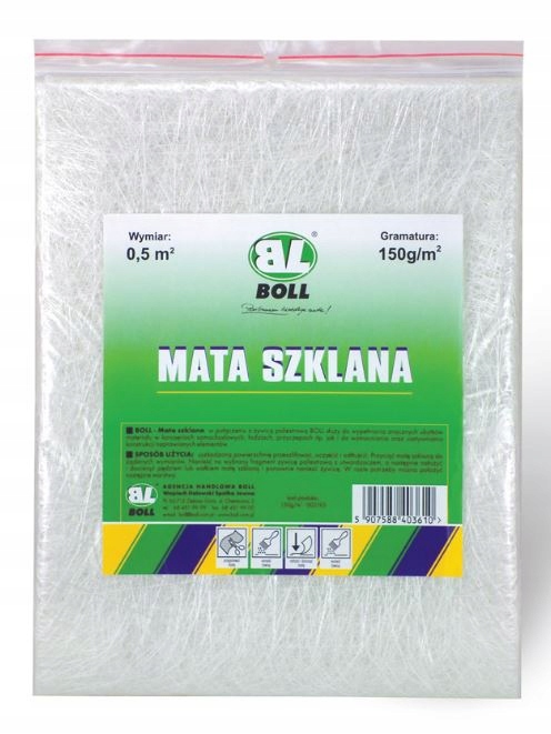 

Boll Mata Szklana 300g/m2 włókno do żywicy 0,5m2