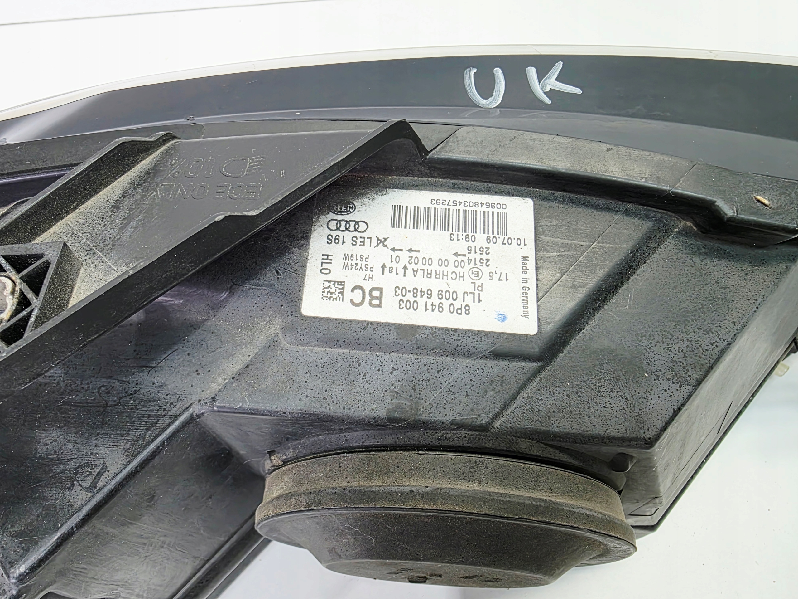REFLEKTOR light left front AUDI A3 8P 8P0941003BC UK
