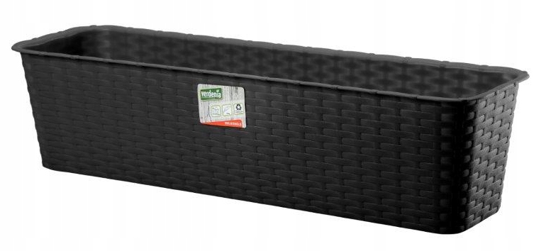 DONICZKA BALKONOWA RATTAN 60CM ANTRACYT