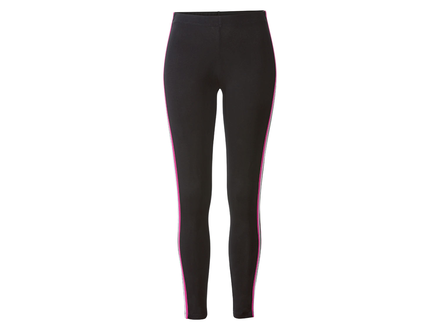 

Legginsy damskie, czarne, bawełna, lampas r. M