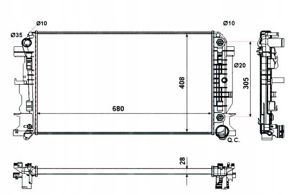 NRF CHŁODNICA MERCEDES SPRINTER 06- AUTOMAT Z CHŁO Producent części NRF