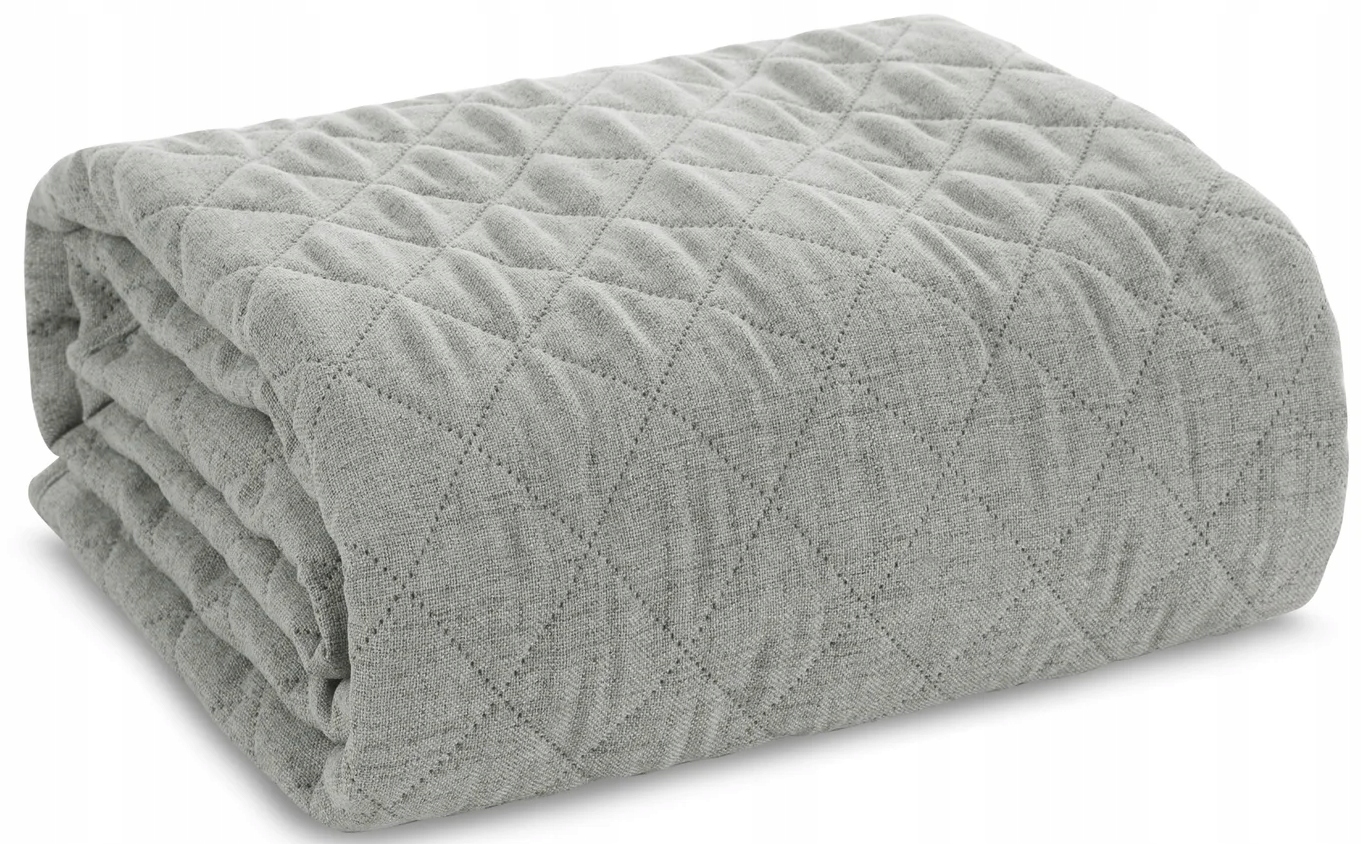 Ocelový Přehoz Len 220X240 Dekorativní Prošívaná Romby Versailles Rohový