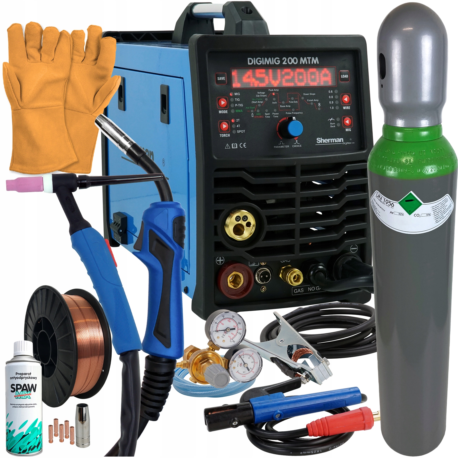 Сварочный аппарат migomat MIG 200 TIG MMA 230 V