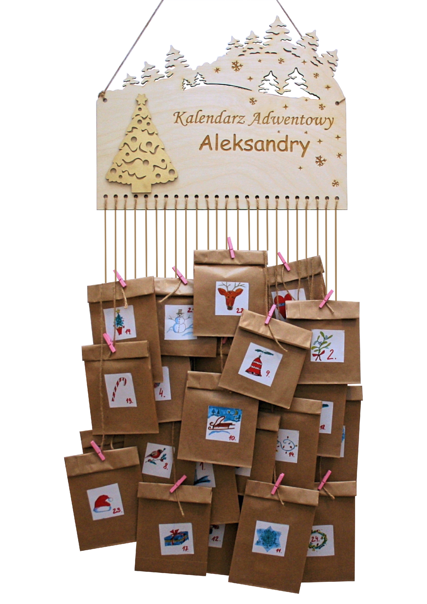 PERSONALIZOWANY KALENDARZ ADWENTOWY DIY