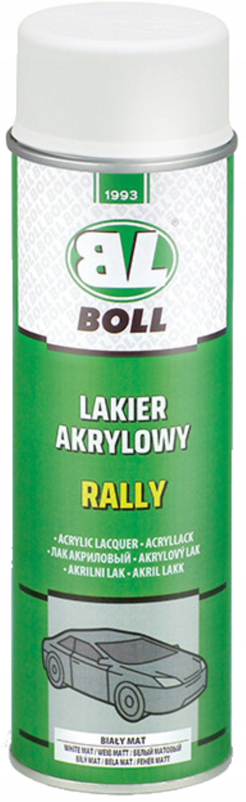 Boll lakier akrylowy rally spray Biały Matowy