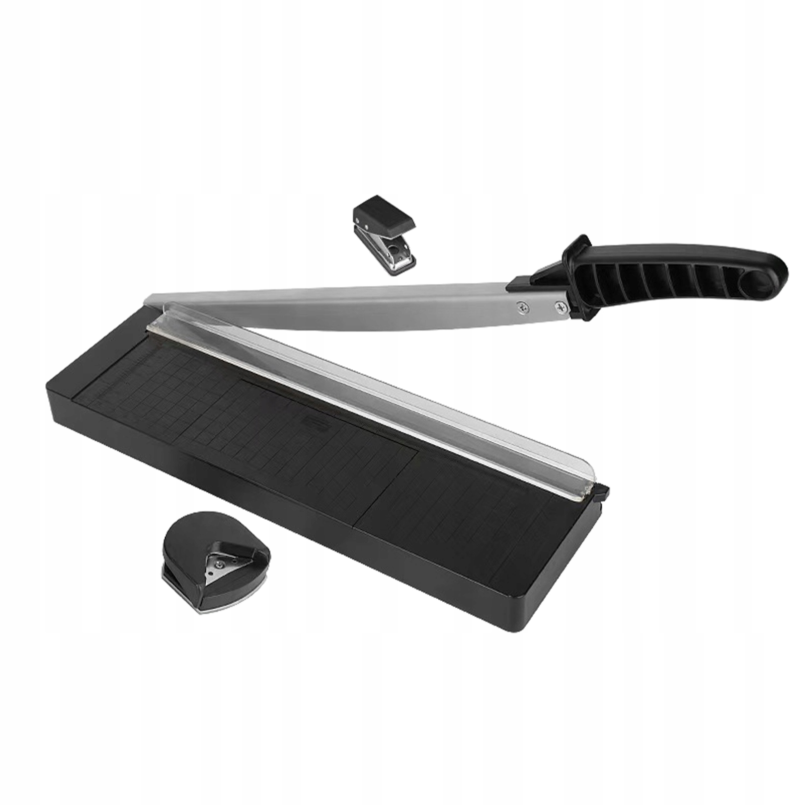 WSZECHSTRONNA CZARNA OBROTOWA PRZECINARKA DO PAPIERU DO BIURA, RZEMIOSŁA I ZDJĘĆ