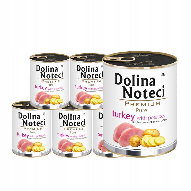 Levně Mokré krmivo pro alergické psy Dolina Noteci Premium Pure krůtí 6 x 800 g