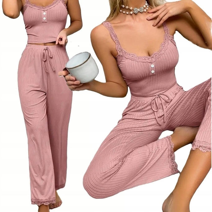 Intiwelt piżama damska poliester różowy