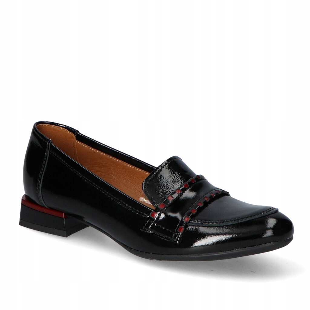Mokasíny Gamis 5302/A128+Červený černý lak