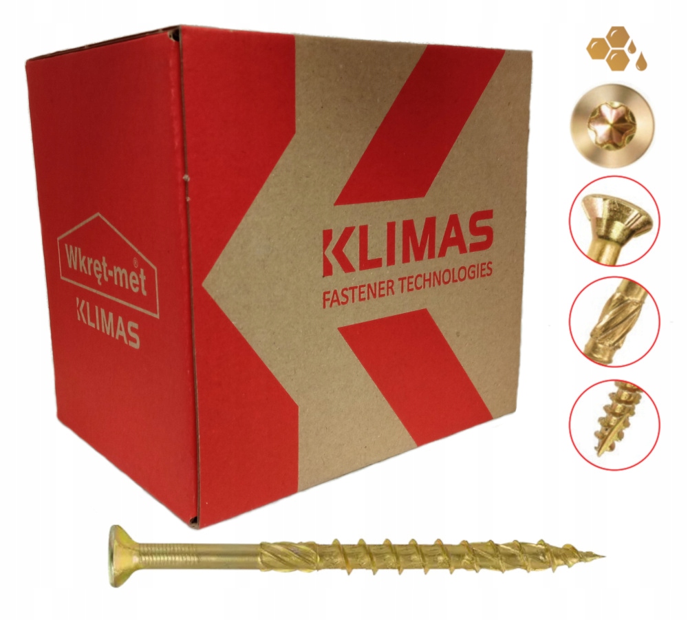 

Wkręty Ciesielskie 3x30 Torx Łeb Stożkowy 500 szt