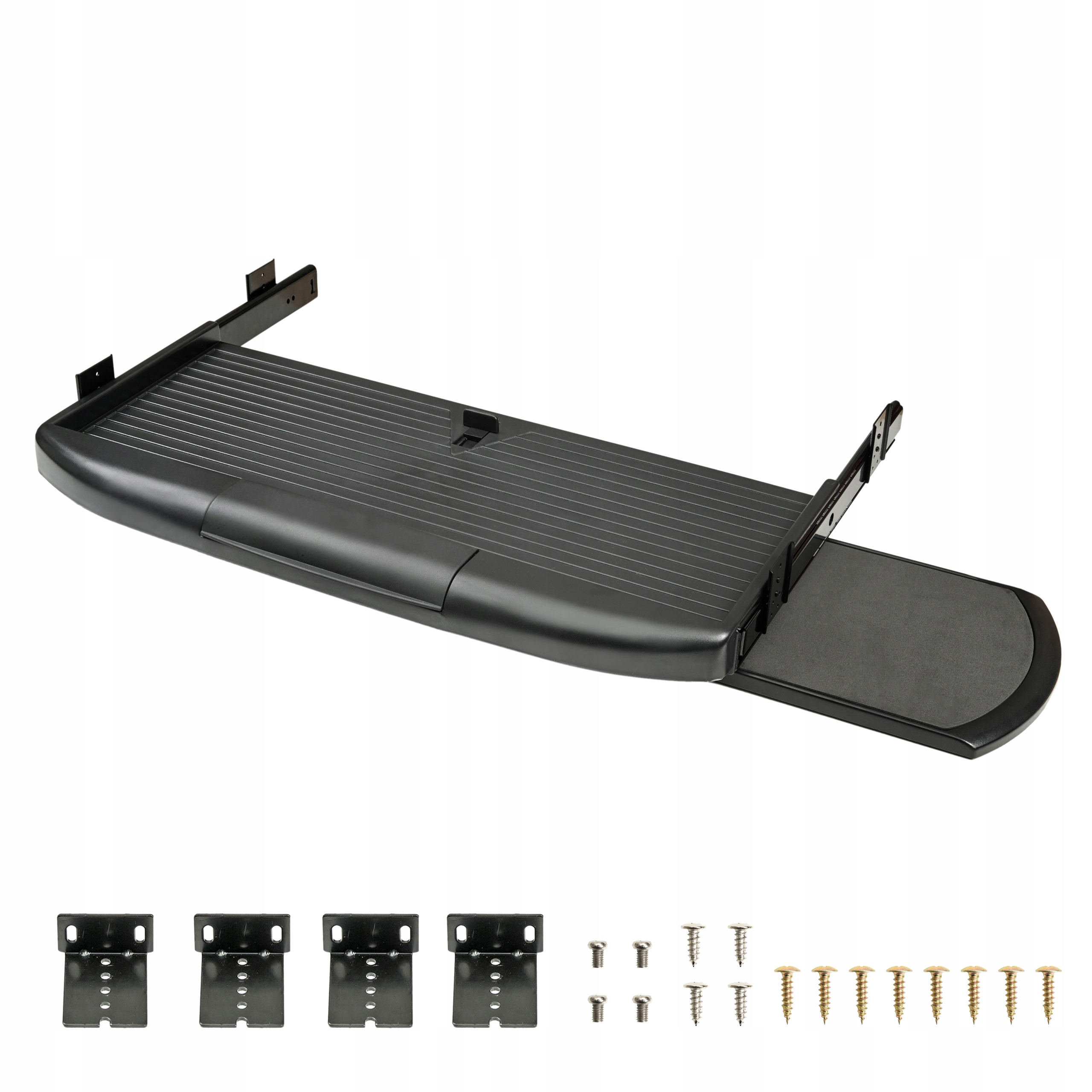 Šuplík Výsuvný Počítačový Stůl Pod Klávesnici A Myš Černá Vruty