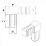 Łącznik plastikowy profili aluminiowych 20x20x1,5 Kod producenta 4