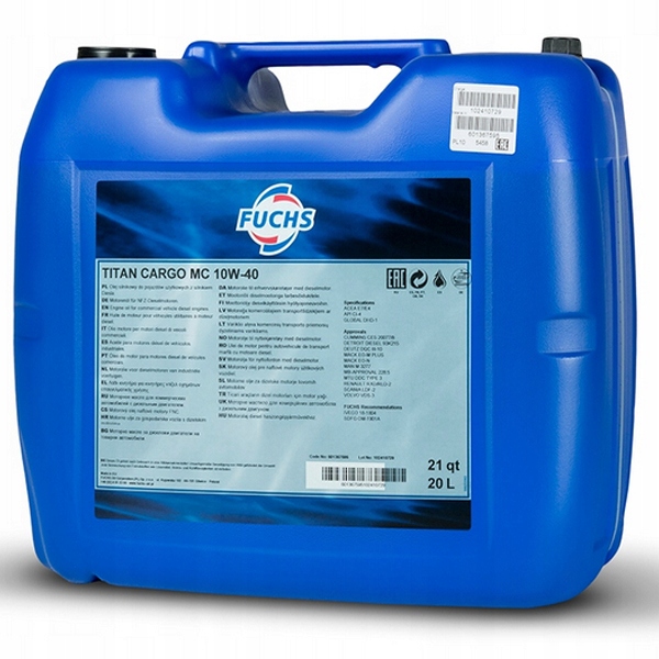 Fuchs Cargo MC 10W40 Olej silnikowy 20L