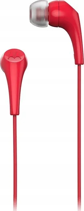 Słuchawki przewodowe douszne z mikrofonem Motorola Ear Buds 2-s czerwone