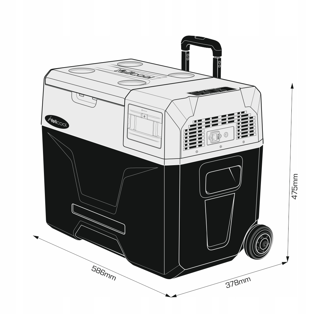 Lodowka kompresorowa z bateria Yeticool BCX40 GREY Color gray