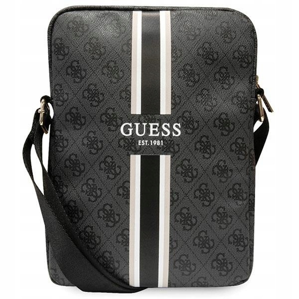 Taška Guess GUTB10P4RPSK 10 palců černá/černá 4G Stripes Tablet Bag