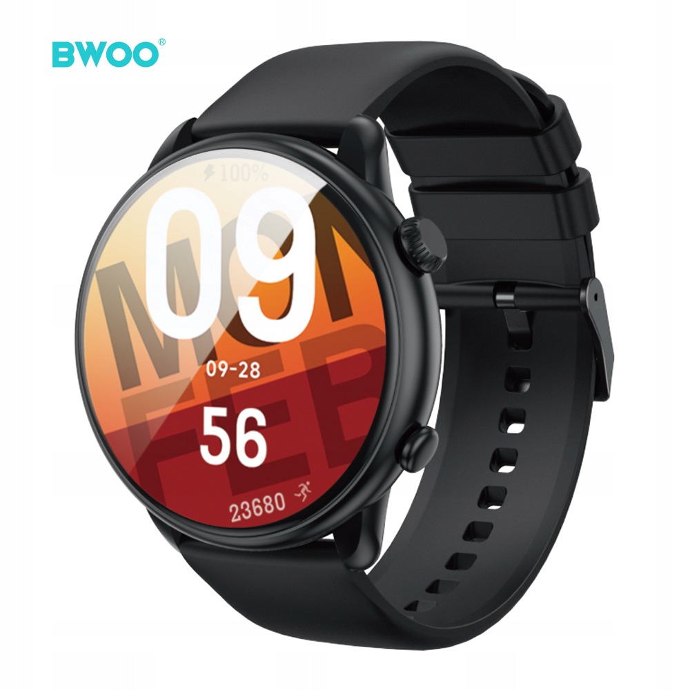 Bwoo chytré hodinky WA-10 1,32“ Amoled černé