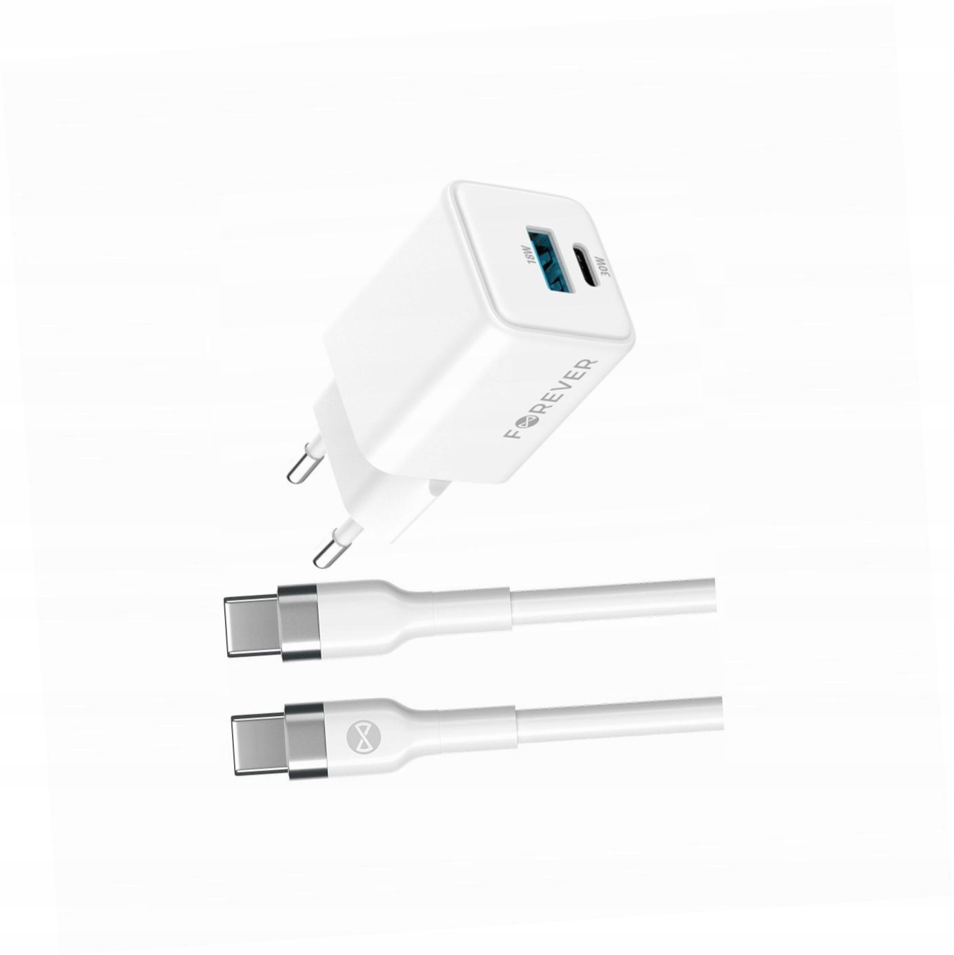 Szybka ładowarka GaN 30W Usb i Usb-c z kablem do Samsung Galaxy A50