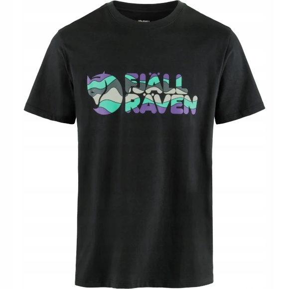 Koszulka Fjällräven Multicolor Logo T-shirt Black [Rozmiar L]