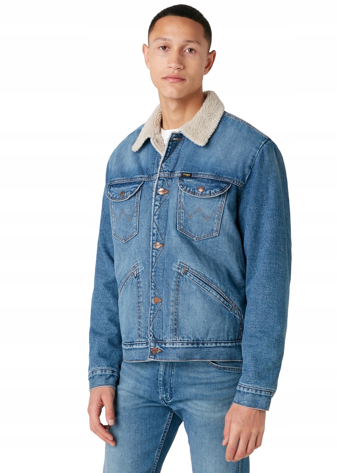 Pánská bunda Wrangler 124MJ Sherpa 3 Years W4MSUG10K L