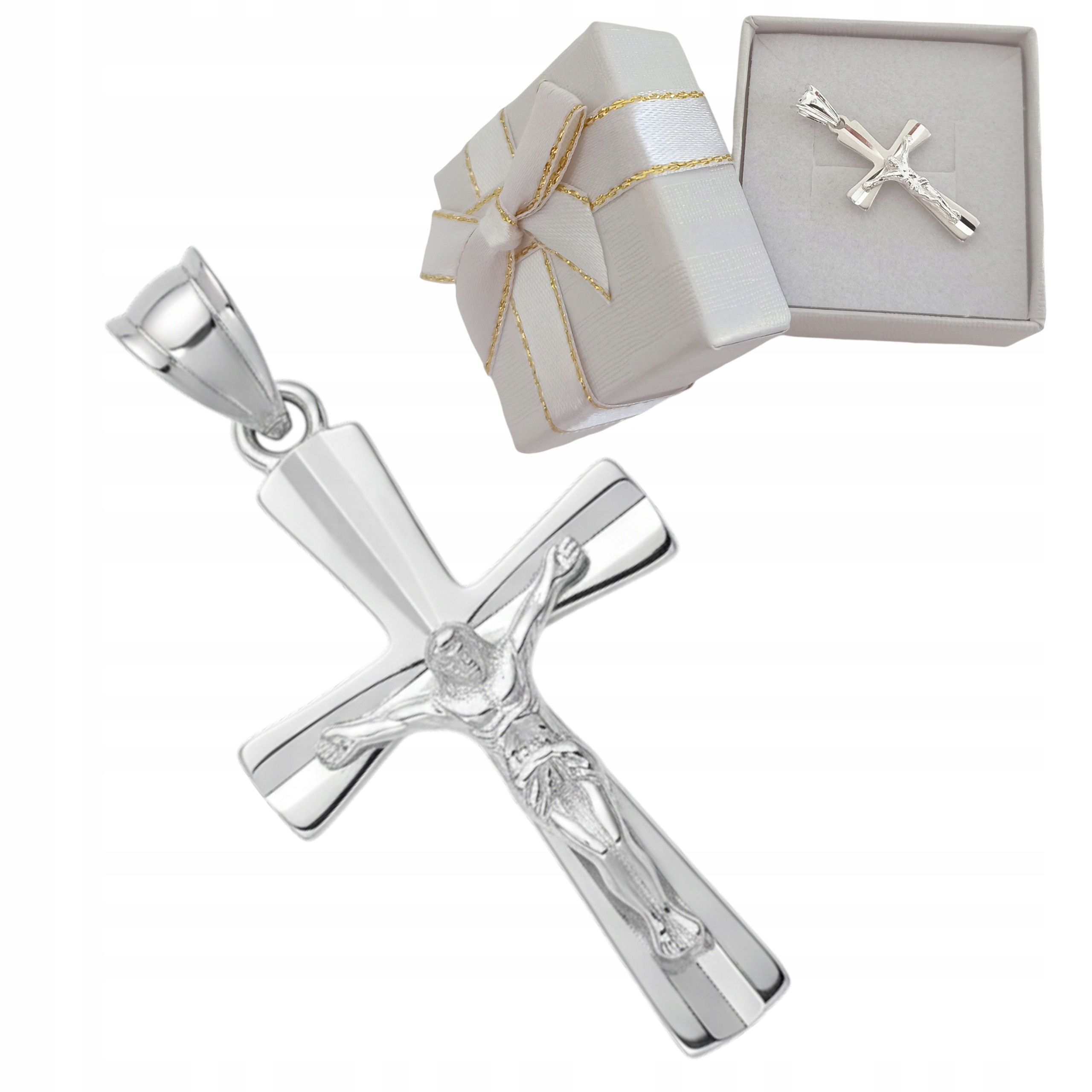 Krzyżyk srebrny z wizerunkiem srebro 925