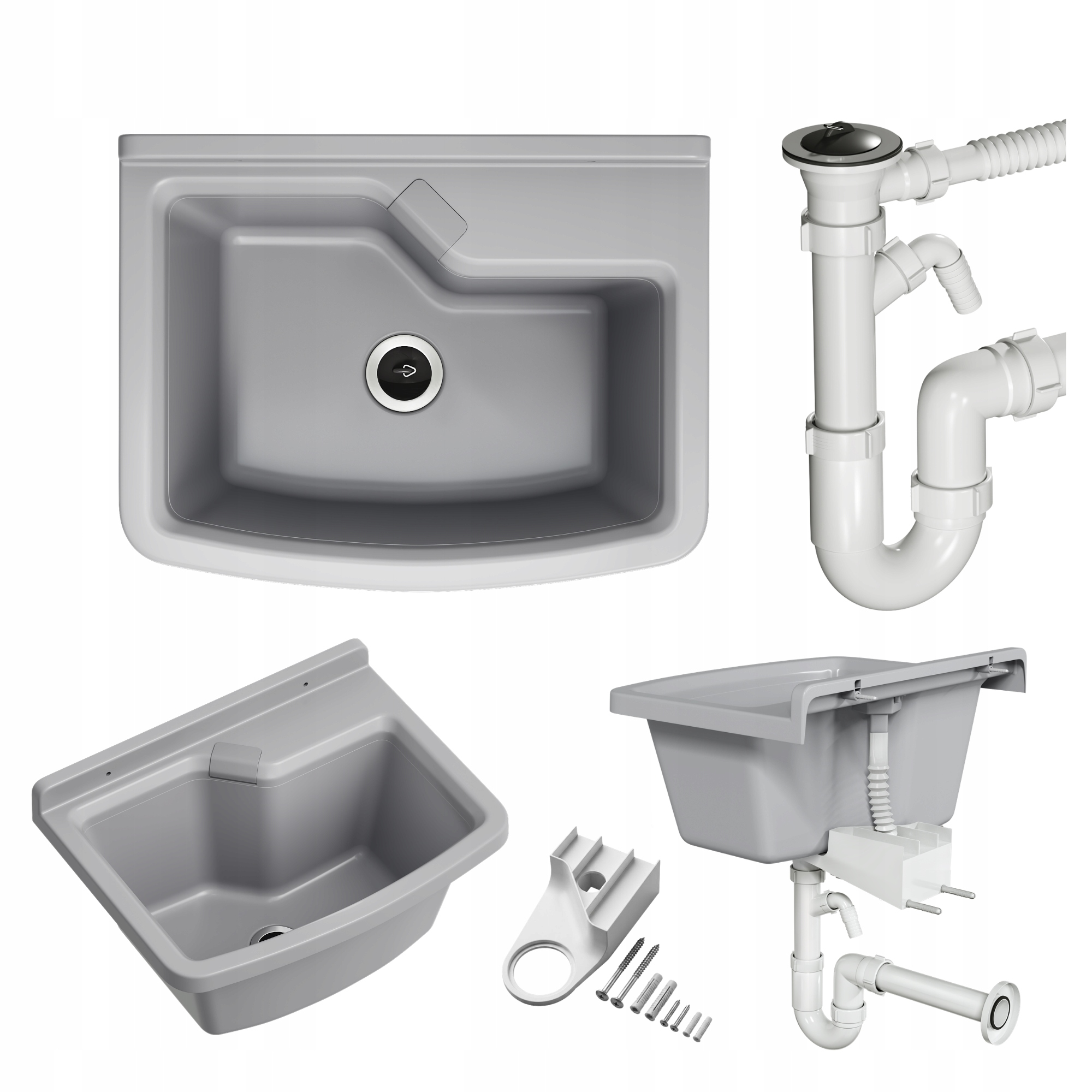 Technický Dřez Pracovní Prádelna Garáž Komora Šedá Technická Komora Velora 50