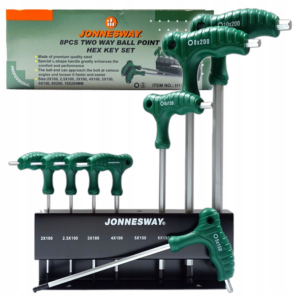 

Klucze Imbusowe Z Kulką +półka 8szt Jonnesway w24H