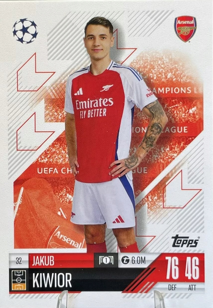 Topps Match Attax 2024-2025 Jakub Kiwior Arsenal 32
