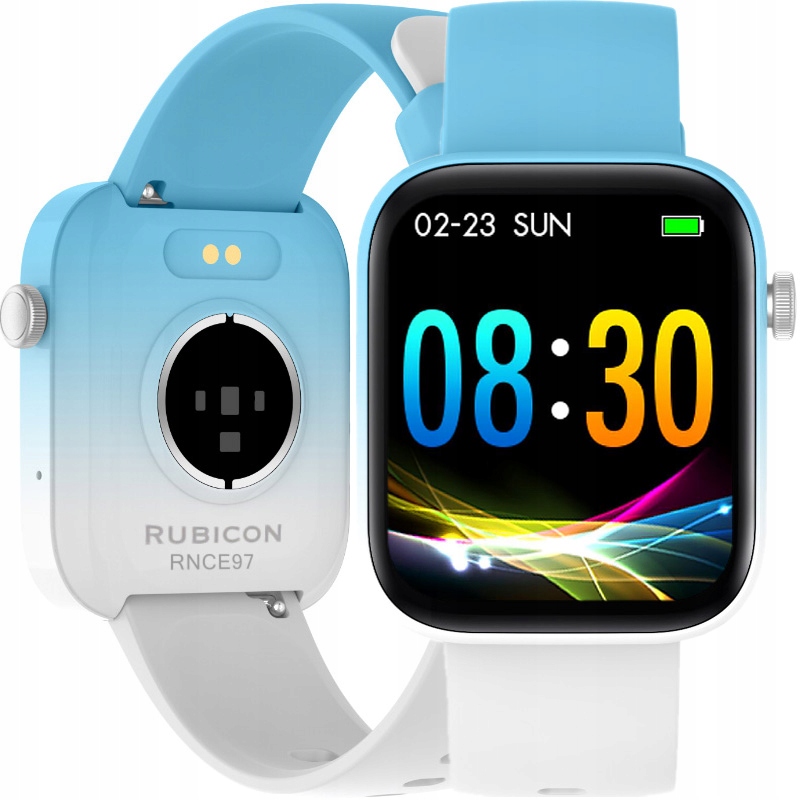 Zegarek Smartwatch Rubicon Rozmowy Bt Sms 1.8" Sport Kroki Puls Fb Menu Pl