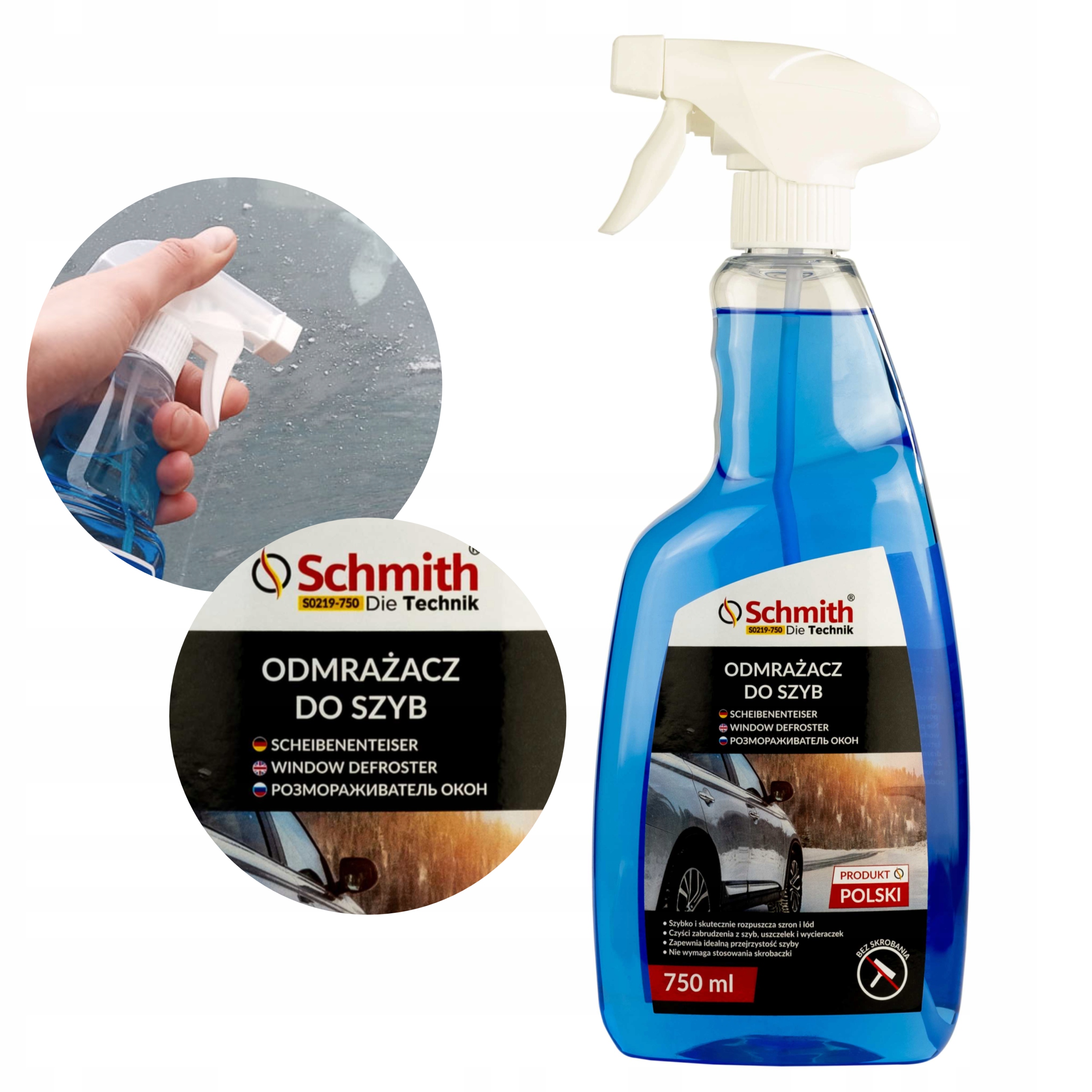 SCHMITH ODMRAŻACZ DO SZYB ATOMIZER 750 ZIMOWY PŁYN