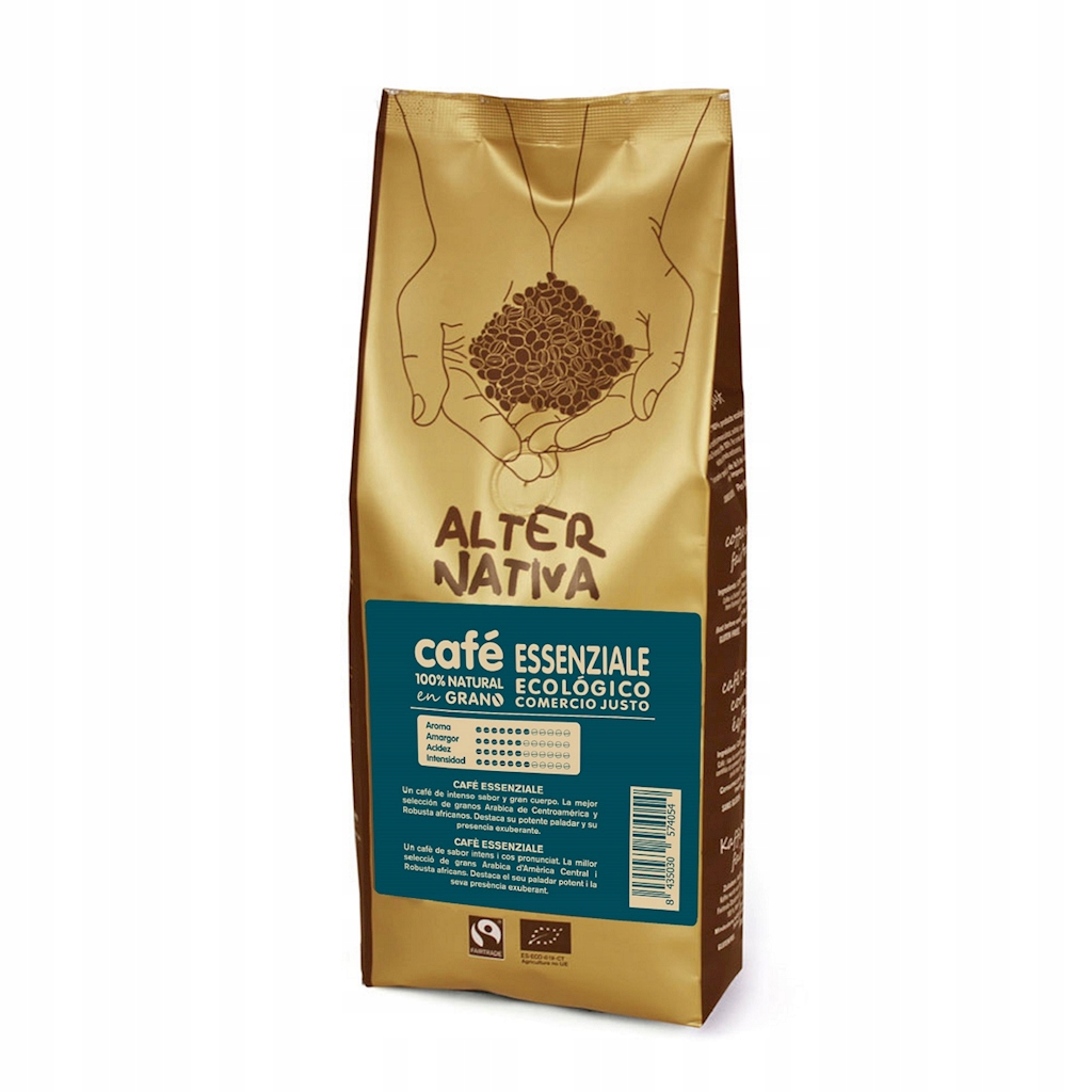Káva Zrnková Arabica/robusta Essenziale Fair Trade Bezlepková Bio 500 g