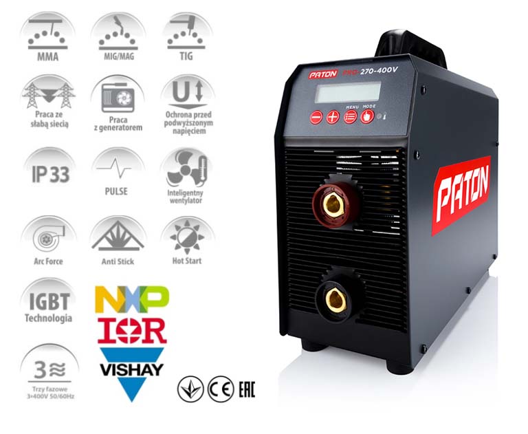 SPAWARKA INWERTOROWA PATON PRO-270 400V MIG MAG Marka Paton