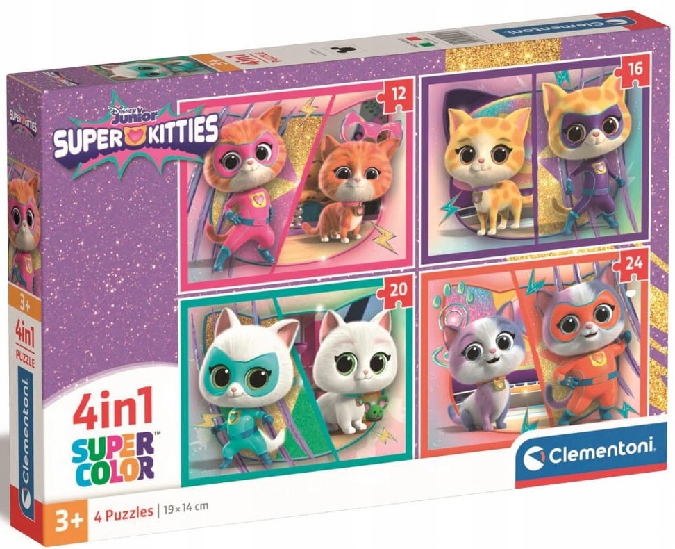 Puzzle 4w1 Super Kotki 21531 Clementoni 4+